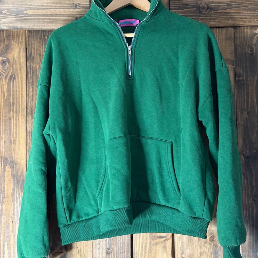 Rare Editions Forest Green Zip-Up Men's Sweater